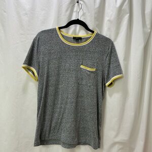JCrew Heather Gray Vintage Trim T-Shirt